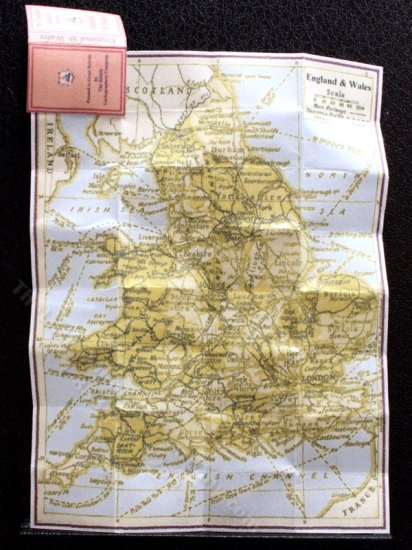(image for) Miniature Map of England and Wales for Dollhouses