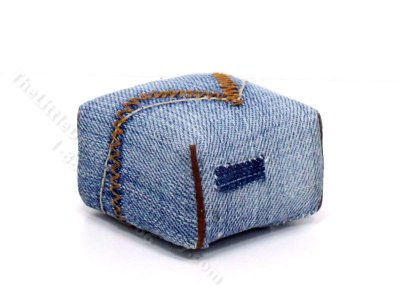 (image for) Miniature Denim Ottoman by PRD Miniatures
