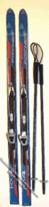 (image for) Dollhouse Miniature Skis with Poles by Amy Robinson