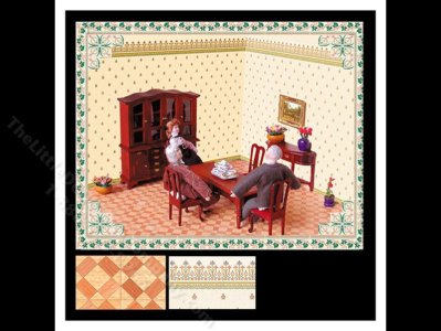 (image for) Wallpapers and Flooring Set for Dollhouses