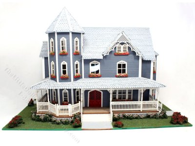 (image for) 1:48 Scale St Beckham Victorian Gothic Assembled Dollhouse