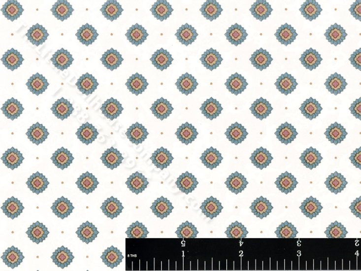 (image for) Blue Sunflowers Miniature Wallpaper for Dollhouses