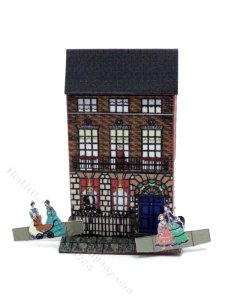 (image for) Miniature Paper Dollhouse and Dolls - Townhouse