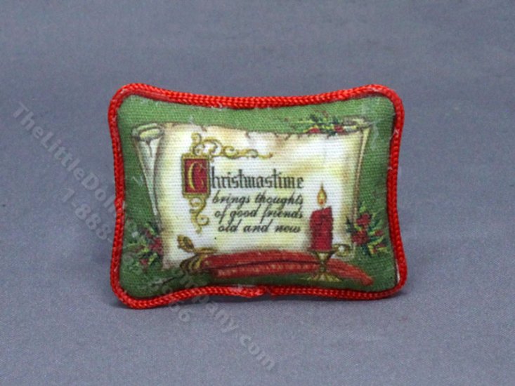 (image for) Miniature "Christmas Time" Pillow for Dollhouses