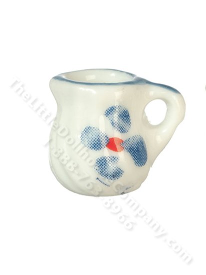 (image for) Miniature Pitcher for Dollhouses - Blue Flower