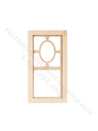 (image for) Half-Scale Miniature Prairie Window with Oval For Dollhouses