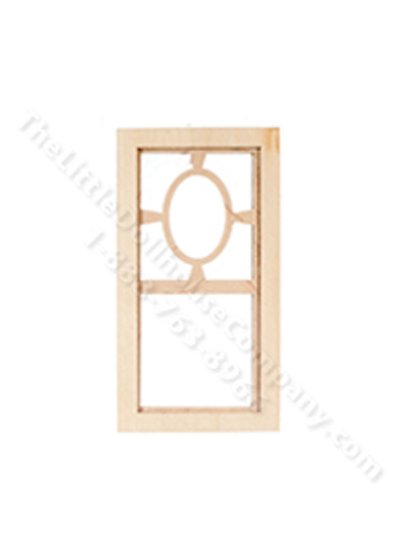 (image for) Half-Scale Miniature Prairie Window with Oval For Dollhouses