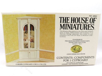 (image for) Miniature Unfinished Corner Cupboard