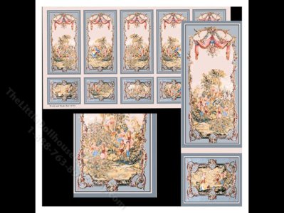 (image for) Miniature Wall Panel Wallpaper for Dollhouses