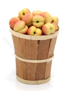 (image for) Miniature Basket of Peaches by Gail Wise