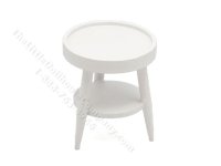 (image for) Miniature Round Side Table for Dollhouses - White