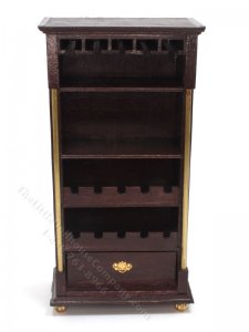 (image for) Miniature Wine Bottle Shelf Unit for Dollhouses