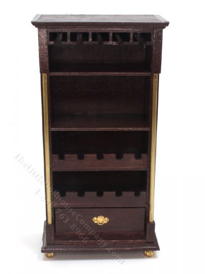 (image for) Miniature Wine Bottle Shelf Unit for Dollhouses