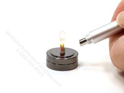 (image for) Miniature LED Light with Wand for Dollhouses (1 Piece) - Black