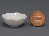 (image for) Miniature White Ceramic Flower Bowl
