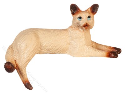 (image for) Miniature Hanging Back Leg Siamese Cat for Dollhouses