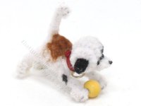 (image for) Miniature Dog with Ball by Sue Wilkes of Shoebutton Bears