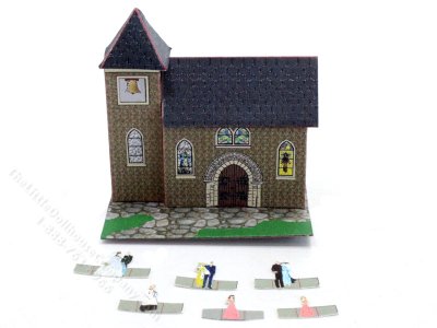 (image for) Miniature Paper Dollhouse and Dolls - Church