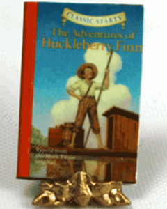 (image for) Miniature of 'The Adventures of Huckleberry Finn' by Mark Twain