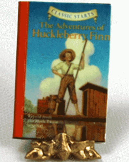 (image for) Miniature of 'The Adventures of Huckleberry Finn' by Mark Twain