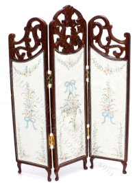(image for) Miniature Vintage Floral Dresing Screen for Dollhouses