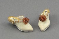 (image for) Miniature White Pointed Slippers by Judith Blondell