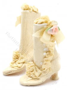 (image for) White Victorian Boots
