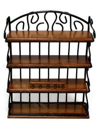 (image for) Miniature Walnut and Metal Shelf
