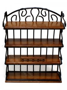 (image for) Miniature Walnut and Metal Shelf