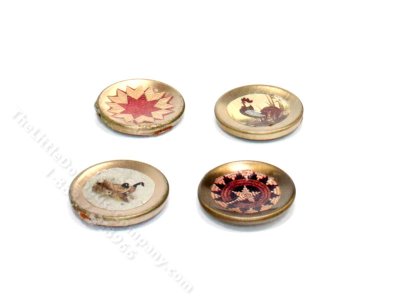 (image for) Vintage Miniature Set of Decorative Plates for Dollhouses