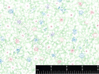 (image for) Abstract Floral on Green Miniature Wallpaper for Dollhouses