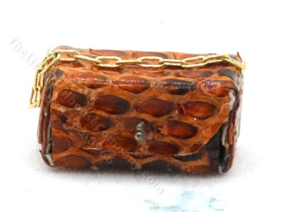 (image for) Miniature Red Snakeskin Handbag