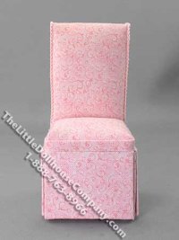 (image for) Miniature Pink Slipper Chair for Dollhouses