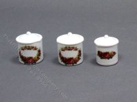 (image for) Miniature Flower Wreath Canister Set for Dollhouses