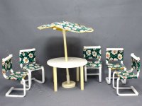 (image for) Vintage Handmade Miniature Daisy Patio Set for Dollhouses