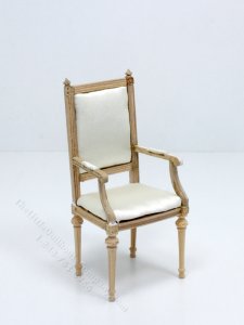 (image for) Miniature Bespaq Unfinished Louis XVI Armchair for Dollhouses