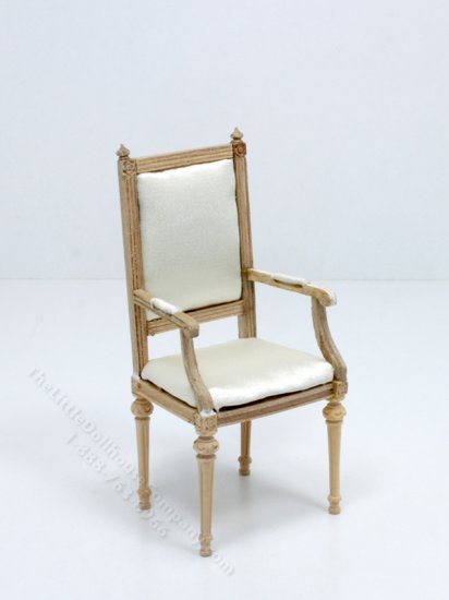 (image for) Miniature Bespaq Unfinished Louis XVI Armchair for Dollhouses
