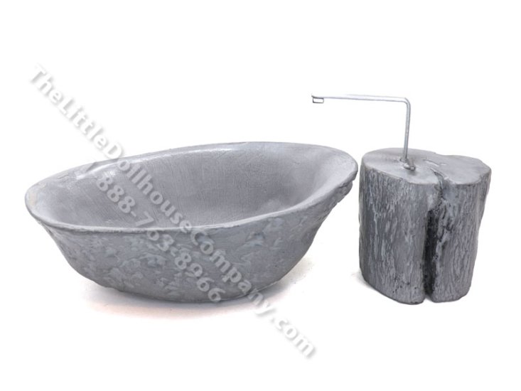 (image for) Miniature Modern Concrete Tub and Spigot Base by PRD Miniatures