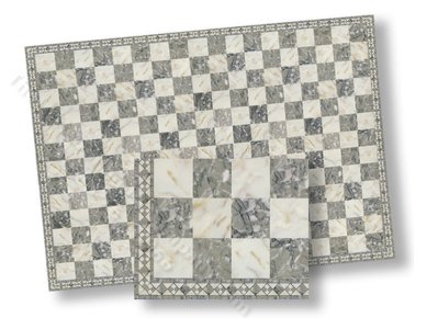 (image for) Dollhouse Scale Model Faux Checkered Marble Tile Floor Sheet