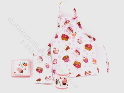 (image for) Miniature Cupcake-themed Kitchen Accessory Set