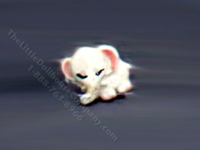 (image for) Miniature Porcelain Elephant Decoration for Dollhouses