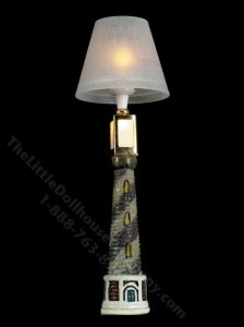 (image for) Miniature Lighthouse Floor Lamp for Dollhouses