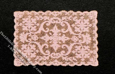 (image for) Miniature Pink Laser Cut Doily Place Mat for Dollhouses