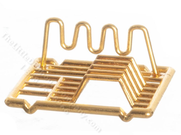 (image for) Dollhouse Gold Kitchen Dish Rack