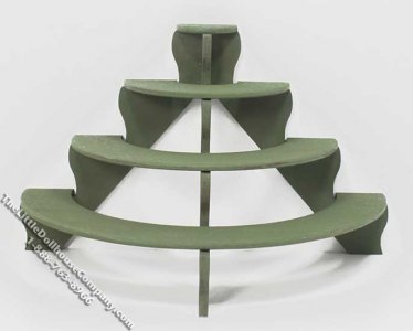 (image for) Miniature Half-Moon Plant Bench for Dollhouses