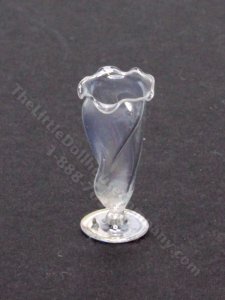 (image for) Miniature Twisted Opalescent Glass Vase