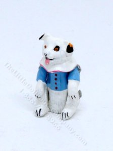 (image for) Miniature Hantel Pewter Toy Dog for Dollhouses