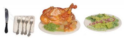 (image for) Miniature Chicken Dinner with Salad