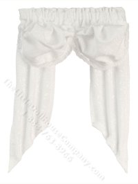 (image for) Miniature White Balloon Valance for Dollhouses