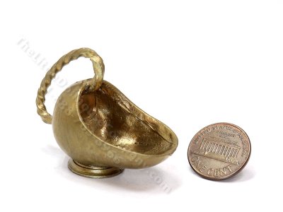 (image for) Miniature Coal Scuttle for Dollhouses - Brass
